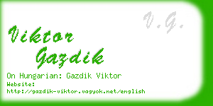 viktor gazdik business card